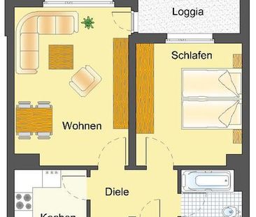 Schöne 2 Zimmer Wohnung am Vogelberg mit Balkon! - Photo 1