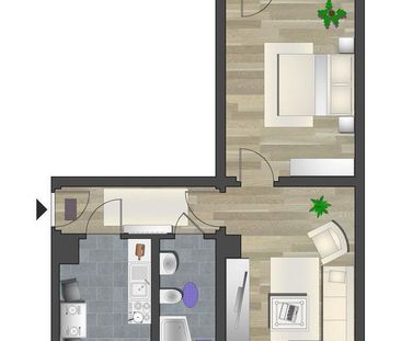 2-Raum-Wohnung - Photo 1