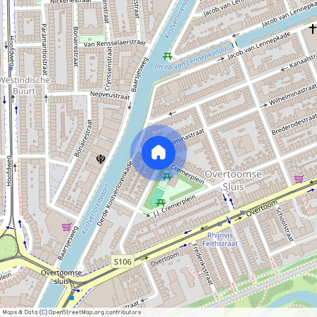 Overtoomse Sluis, 1054 TD, J.J. Cremerstraat, Amsterdam