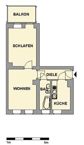 Helle 2-Raum-Wohnung mit Balkon im Zentrum - Foto 2