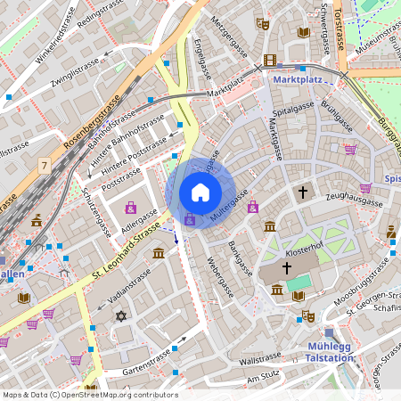 Neugasse 51, 9000 St. Gallen, Lageplan