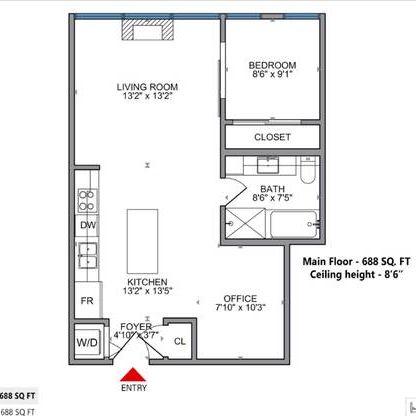 $2650/ 1br - 668ft2 - Coal Harbour: 1 Bedroom + Den Suite (Coal - Photo 4