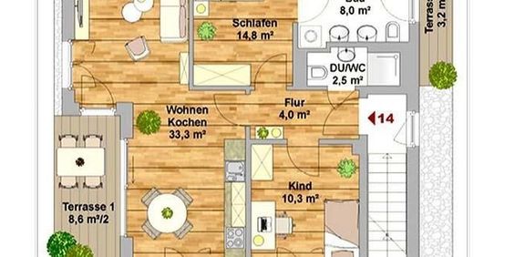 Dachtraum mit 4 Terrassen in Traumlage! Exklusive Ausstattung, FuÃbodenheizung! - Foto 3