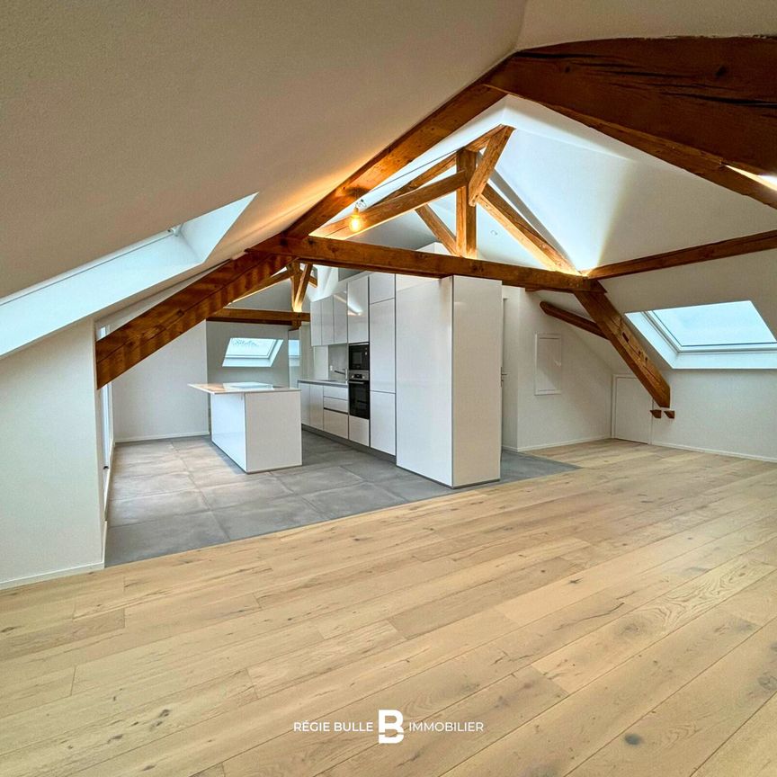 Bulle – Beautiful apartment for rent in the attic - Photo 1