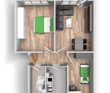 3-Raum-Wohnung Südstadtring 85 - Photo 5