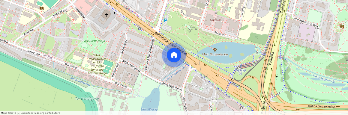 ul. Zygmunta Modzelewskiego 12, Służew, Mokotów, Warszawa, mazowieckie