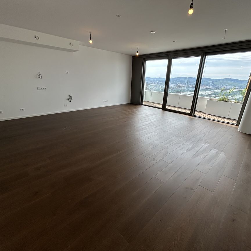 Großzügige 3 Zimmer Wohnung im 41.Stock inkl. atemberaubendem Blick auf die Donau und den Kahlenberg! - Foto 1