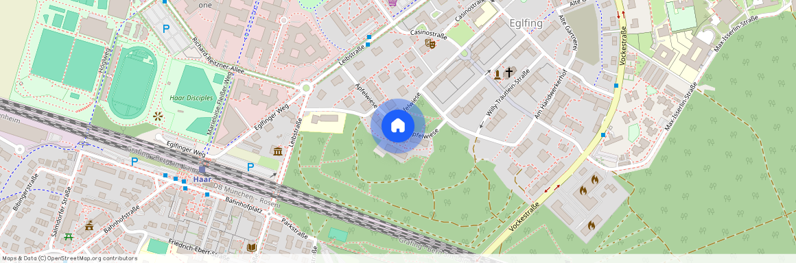 Apfelwiese, 85540 Haar ca. 12, 0 km east of Munich-center