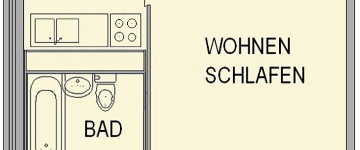 1-Raum-Wohnung - Foto 1