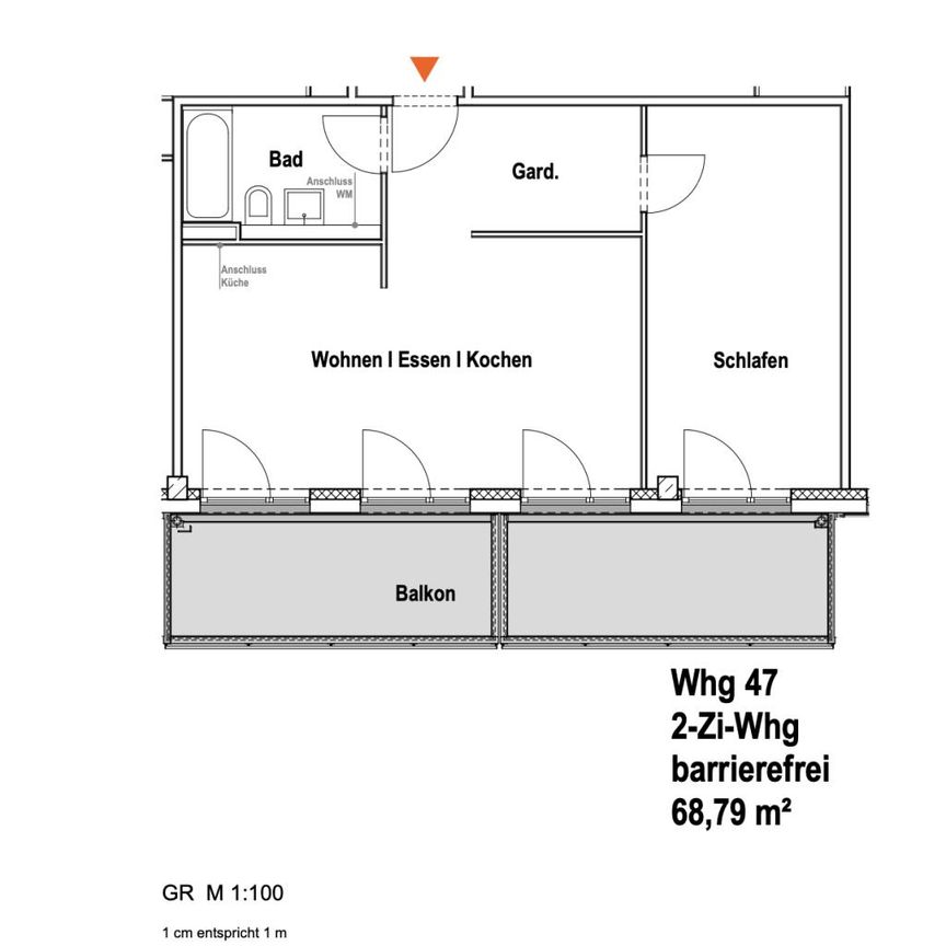 Geräumige 2-Zimmer-Wohnung mit großem Balkon und perfekter Infrastruktur - Foto 1