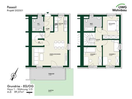 Moderne Maisonette mit Garten - Foto 2