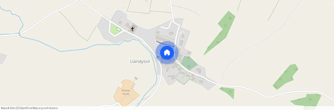 Village Green, Llandyssil, Montgomery, Powys, SY15