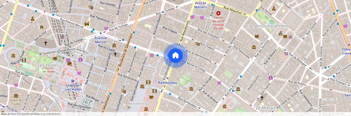 Rue Beaubourg et Rue Michel le Comte 75003 Paris (3e arrondissement)