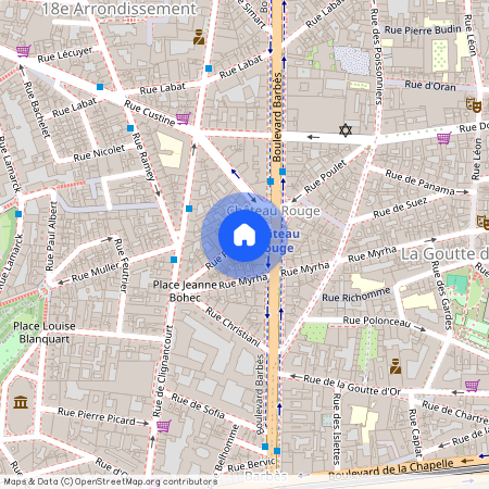 Appartement à louer rue Poulet, Paris 18ème