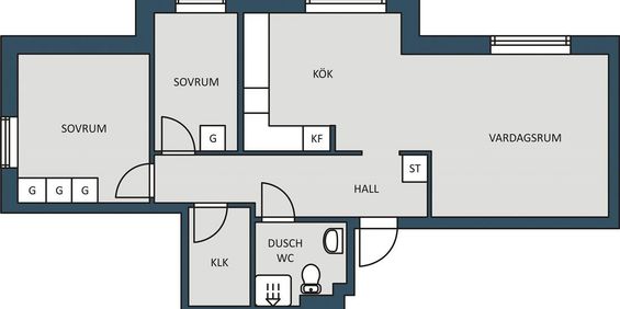 3 Rum och kök, Centrum - Photo 3