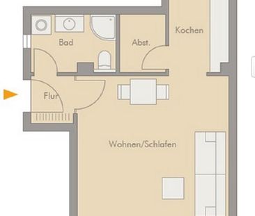 Single-Apartment mit Dusche & Parkplatz // frei ab Januar `26 - Foto 1