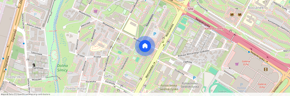 ul. Wojewódzka 3, Sady, Kielce, świętokrzyskie