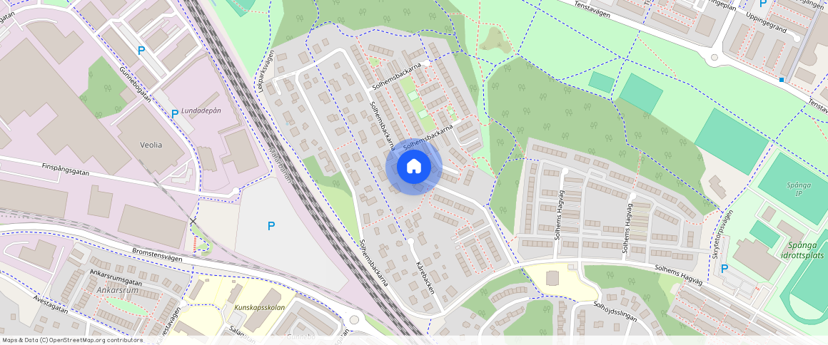 Solhemsbackarna, Spånga