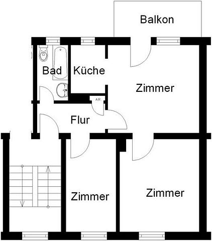 Renovierte 3-Zimmer-Wohnung mit Balkon! - Foto 5