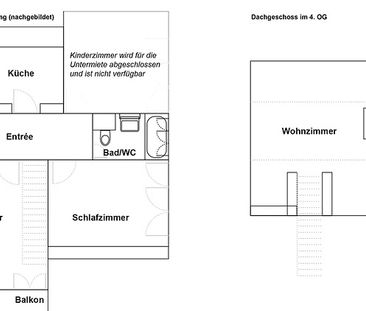 3 Zimmer-Maisonettewohnung in Zürich - Kreis 10 Wipkingen, möbliert... - Foto 3