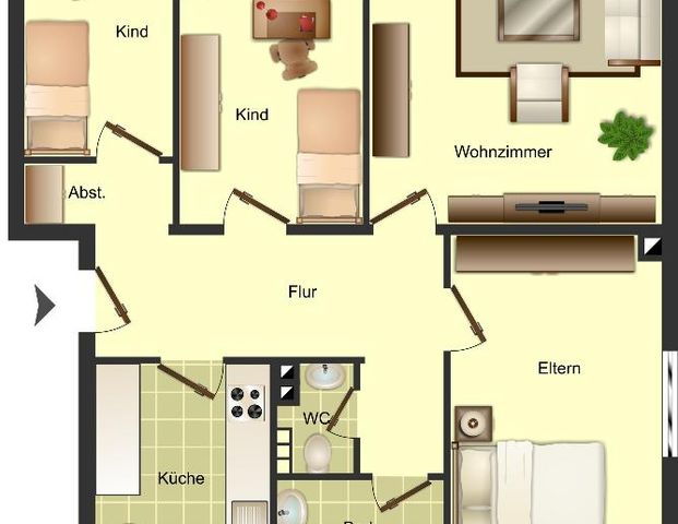 Famioienwohnung ! gut geschnittene 4-Zimmer-Wohnung in Erkelenz Zentrum - Photo 1