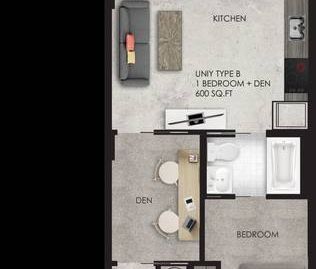 1-Bedroom plus workspace in Downtown - Photo 4