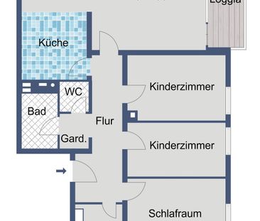 Große Familienwohnung im 7. Obergeschoss! - Foto 1