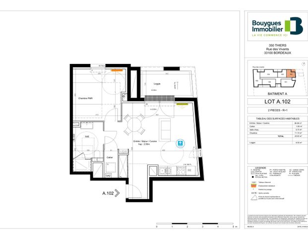 location Appartement T2 DE 45.25m² À BORDEAUX - Photo 1