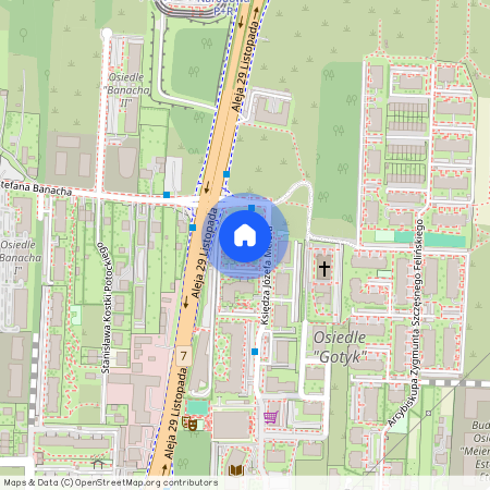 al. 29 Listopada, Górka Narodowa, Prądnik Biały, Kraków, małopolskie