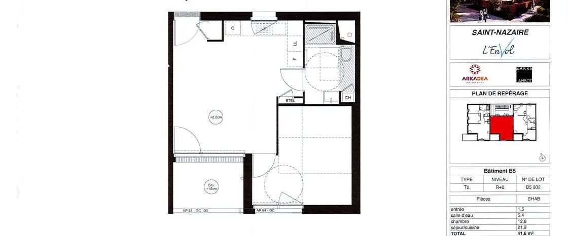 Appartement à louer 2 pièces 41.6m² - Photo 1