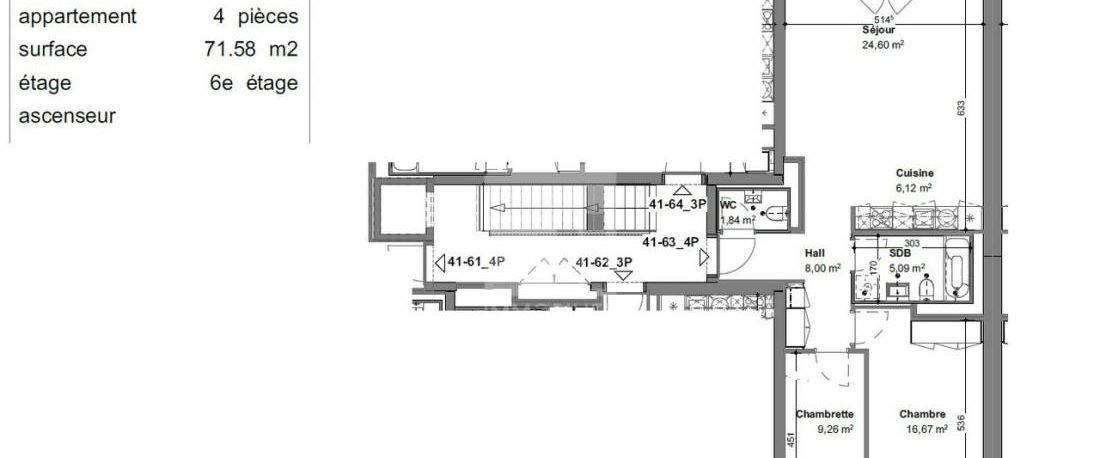 LOGEMENTS NEUFS - en surélévation - 4 pièces d'env. 71.5 m2 - Photo 1