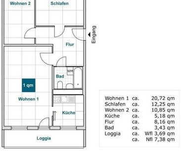 Sonnige 3-Raum-Wohnung mit Balkon! - Foto 4