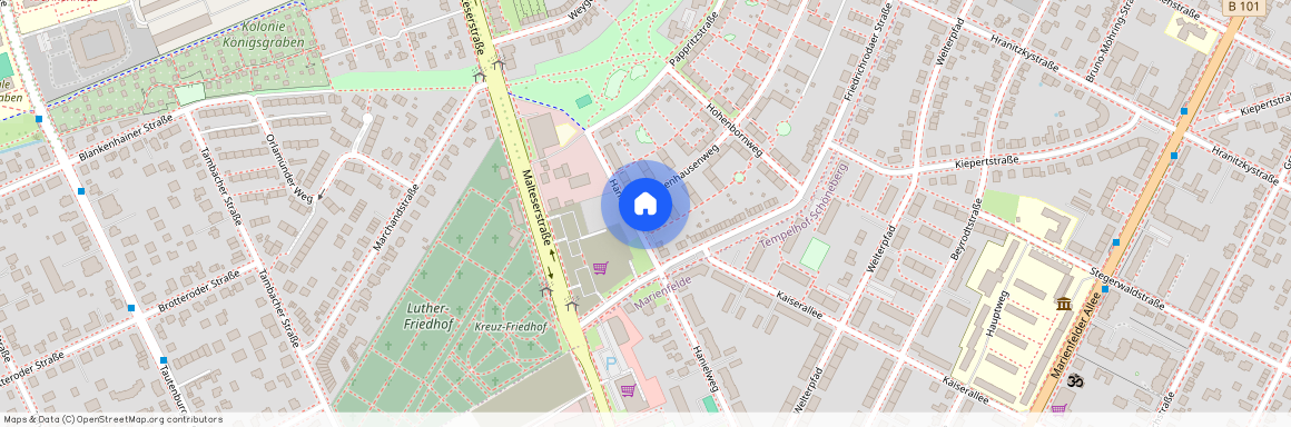 Falkenhausenweg 75, 12249 Berlin OT Lankwitz, Zur Karte
