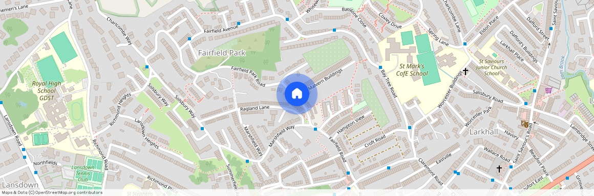 Malvern Buildings, Bath, Fairfield Park