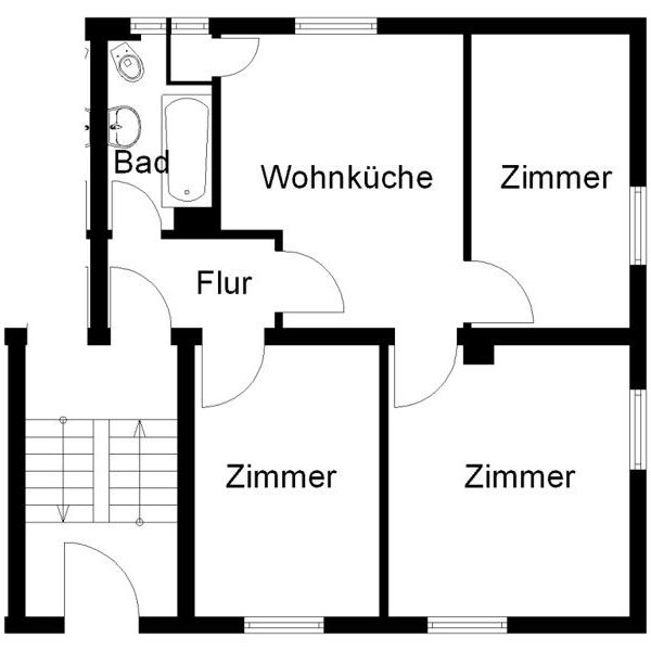 Frisch renovierte Erdgeschosswohnung in energetisch saniertem Haus frei! - Foto 1