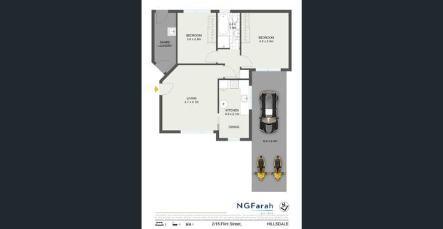 Freshly Painted Two-Bedroom Apartment in a Quiet, Convenient Location - Photo 1