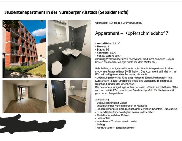 Suche Nachmieter für Wohnung in Nürnberg Mitte - Foto 1