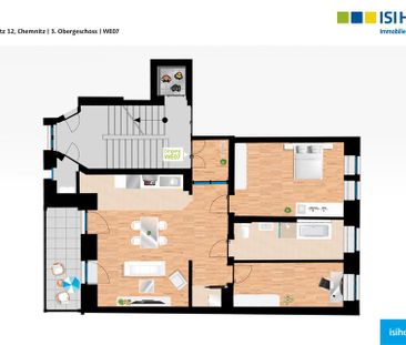Traumhafte 3 Raumwohnung mit Sonnenbalkon nach Sanierung - WE07 - Foto 1