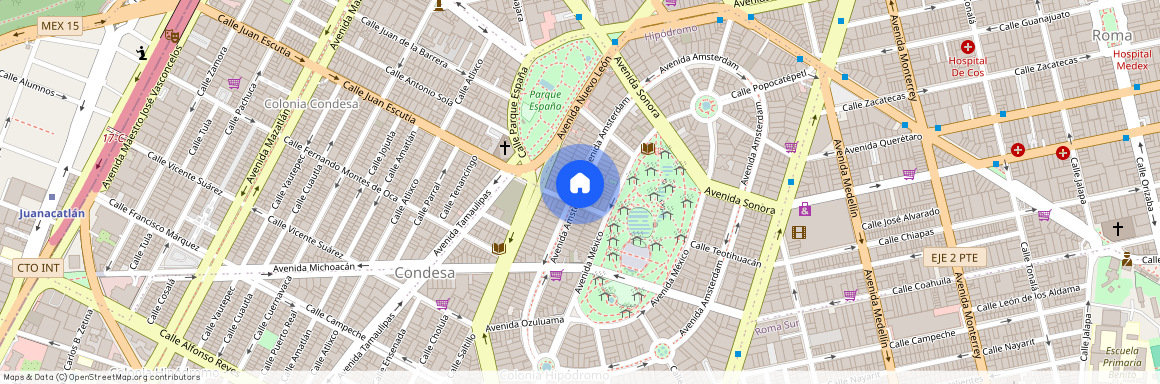 Ámsterdam, Colonia Hipódromo, C.P. 06100, Df / Cdmx