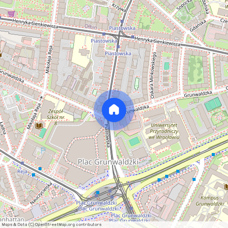 ul. Grunwaldzka, Plac Grunwaldzki, Śródmieście, Wrocław, dolnośląskie