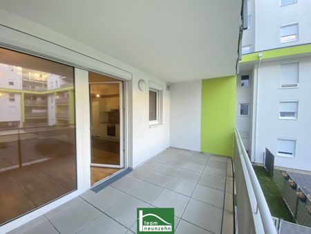 Süd-Neubauwohnung nahe S-Bahn S7 Kaiserebersdorf – Innenhofausrichtung mit großer Loggia, Einbauküche und luxuriösem Bad! GEMEINSCHAFTLICHE DACHTERRASSE! - Photo 2