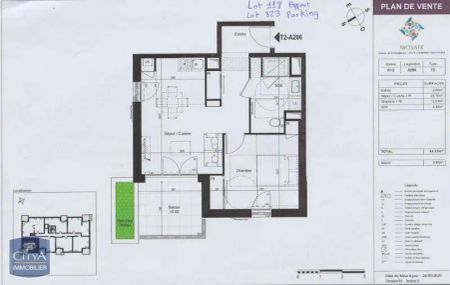 Appartement à louer 2 pièces 44.82m² - Photo 4