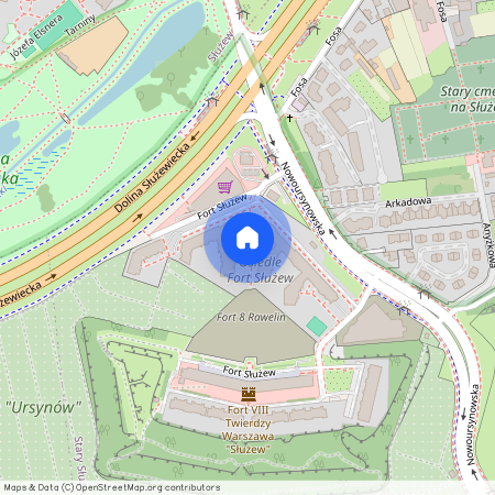 ul. Fort Służew, Stary Służew, Ursynów, Warszawa, mazowieckie