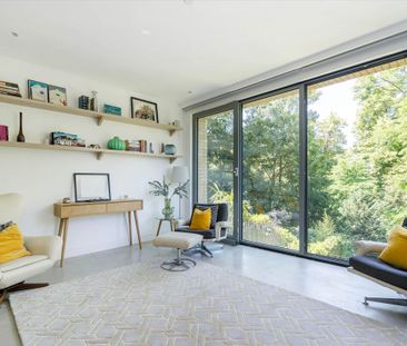 Introducing a remarkable dwelling nestled within a serene woodland enclave, the epitome of contemporary architecture. - Photo 6