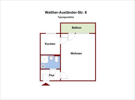 Altersfreundlich mit Aufzug: 1-Zimmer-Wohnung mit Balkon - Photo 4