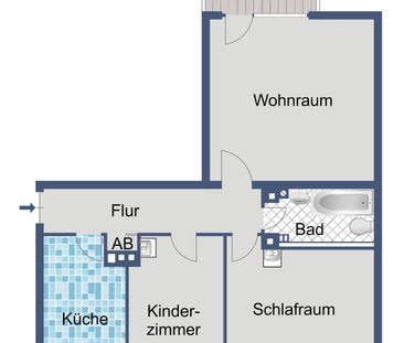 Helle 3-Zimmer-Wohnung mit Balkon und zusätzlichem Stauraum - Photo 2