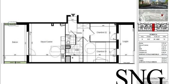 BEAU T3 AVEC BALCON ET LOGGIA . PARKING - Photo 3