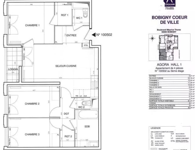 location Appartement T4 DE 80.7m² À BOBIGNY - Photo 1