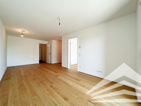 Exklusive 2 Zimmer-Neubauwohnung mit Küche und großem Balkon im KAIfive an der Donaulände - Foto 2