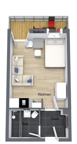 1 Zimmer, 29 m² - Photo 5